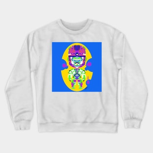 sisimite gorilla in mexican totonac wild robot patterns art Crewneck Sweatshirt